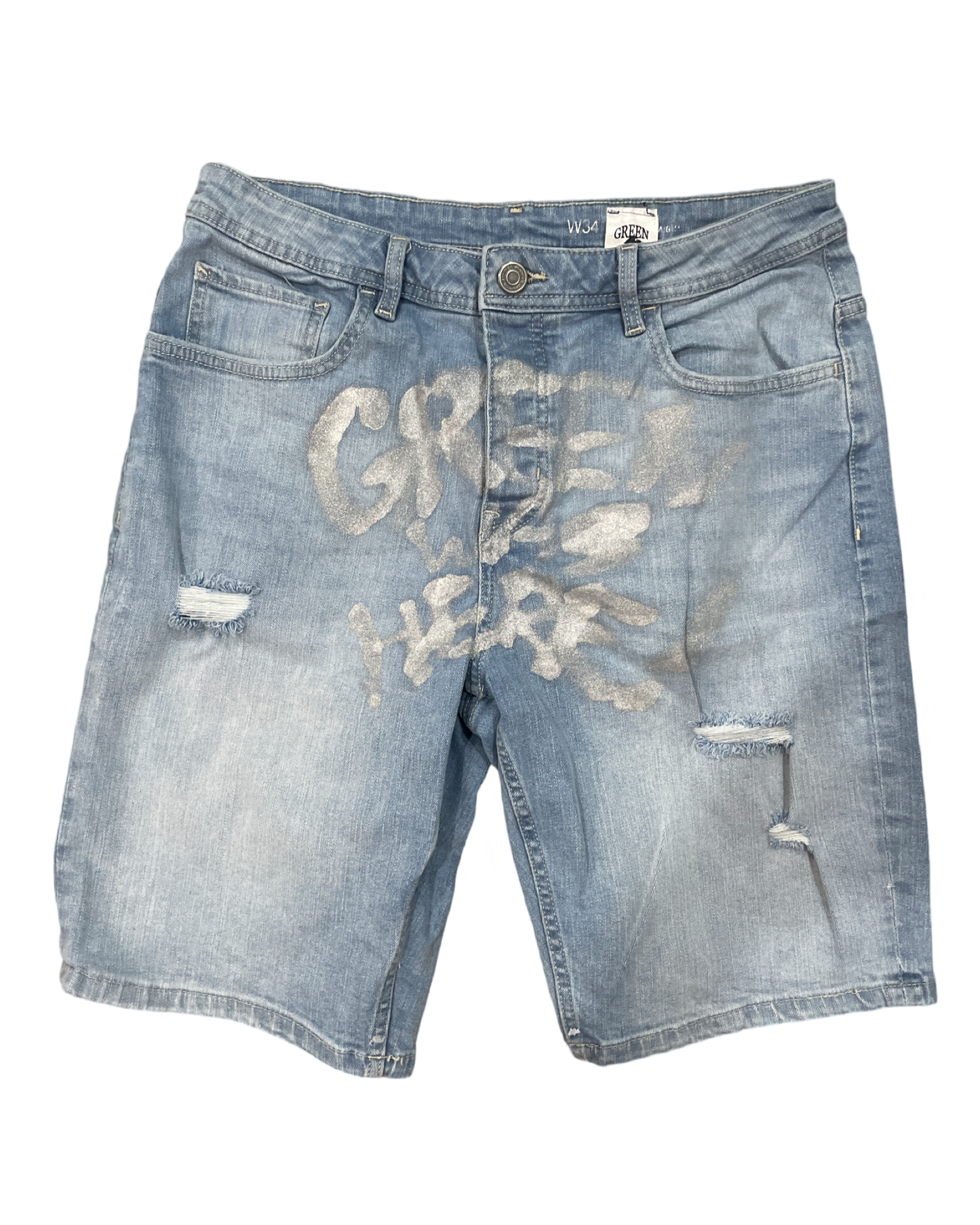 5 OF 7 REWORKED DENIM SHORTS