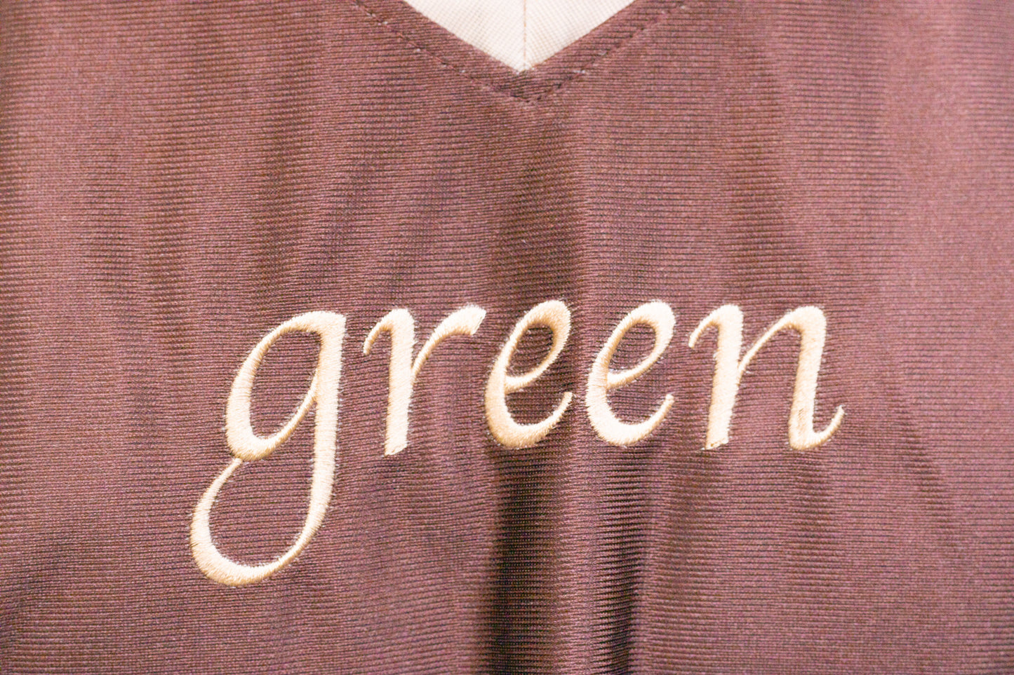 "PARLAY" BROWN CROPPED FOOTBALL JERSEY